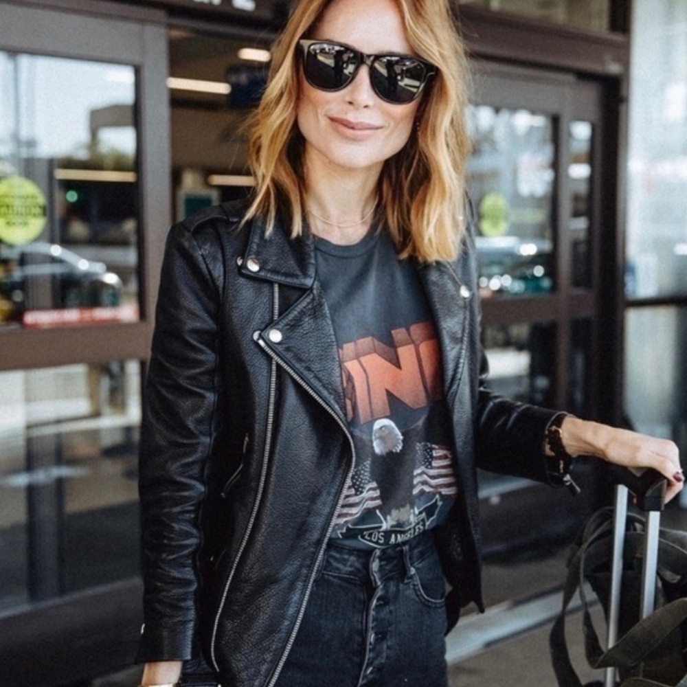 Anine Bing Leather Moto Jacket XS